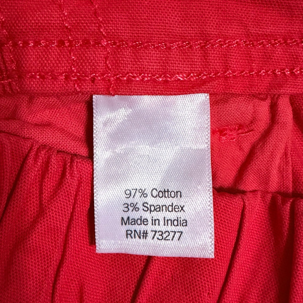Sonoma Women's Vibrant Red Flat Front Shorts 97%Cotton 3%Spandes - Picture 7 of 11